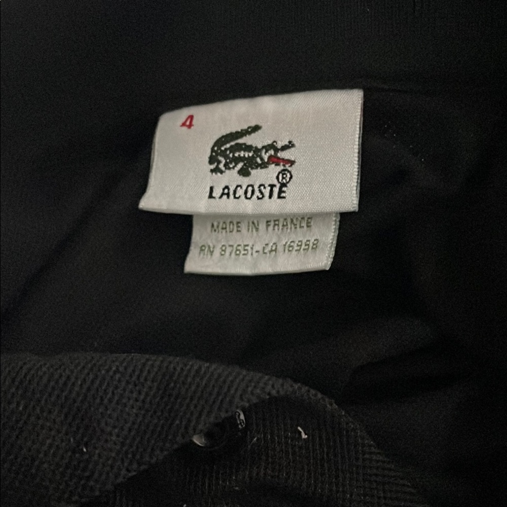 Lacoste Black Polo with Crocodile Logo